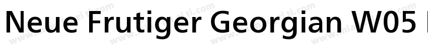 Neue Frutiger Georgian W05 Md字体转换
